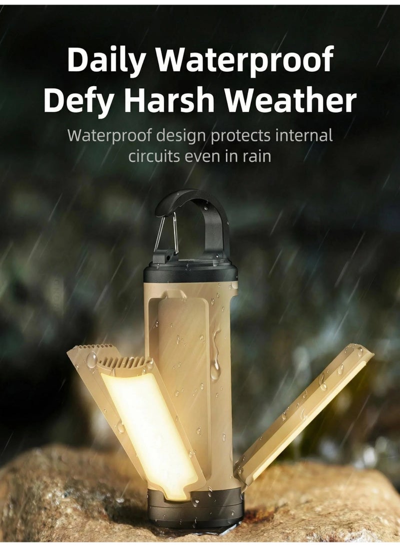 KUTONTECH Rechargeable LED Camping Lantern with 6 Light Modes, High Brightness Lumens, Portable Foldable Outdoor USB LED Lantern with Hanging Hook for Camping, Hiking, Backyard, Emergencies. - Image 4